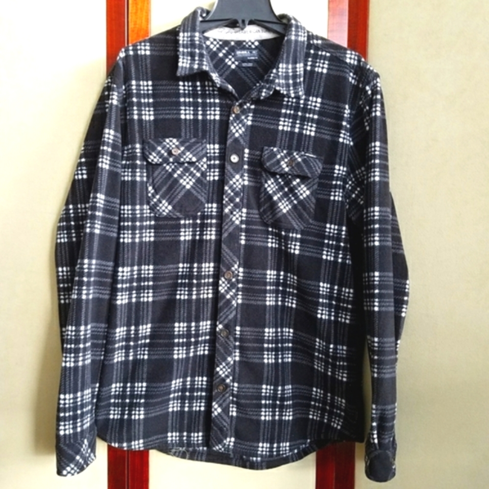 O'Neill Fleece Plaid Button Up Shirt XL